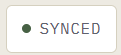The sync status indicator in its synced state